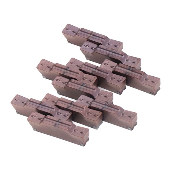 Carbide Grooving Inserts, Low Medium Cutting Speeds Grooving Cut Off Insert 10Pcs Wider Working Range with PVD Coating for Light Intermittent Cutting