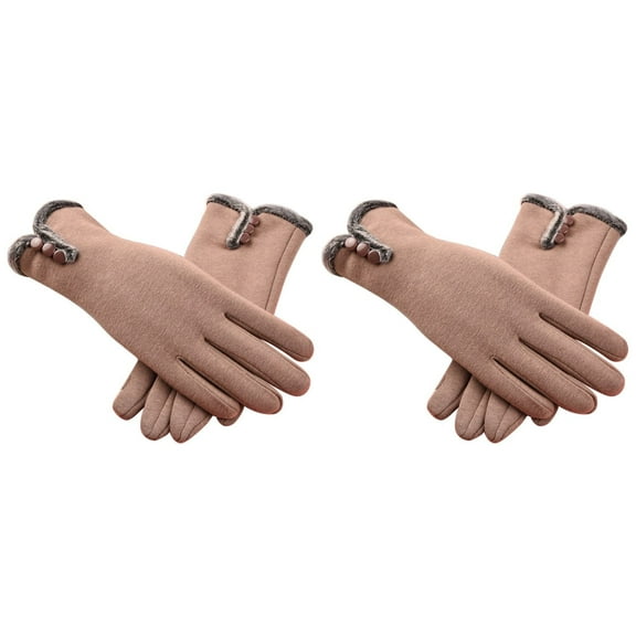 BINGLI 2 Pairs Women'S Winter Warm Touching Screen Gloves Windproof Wool Lined Touching Screen Texting Mittens for Women with Multiple Styles Gardening Kitchen,Daily Use