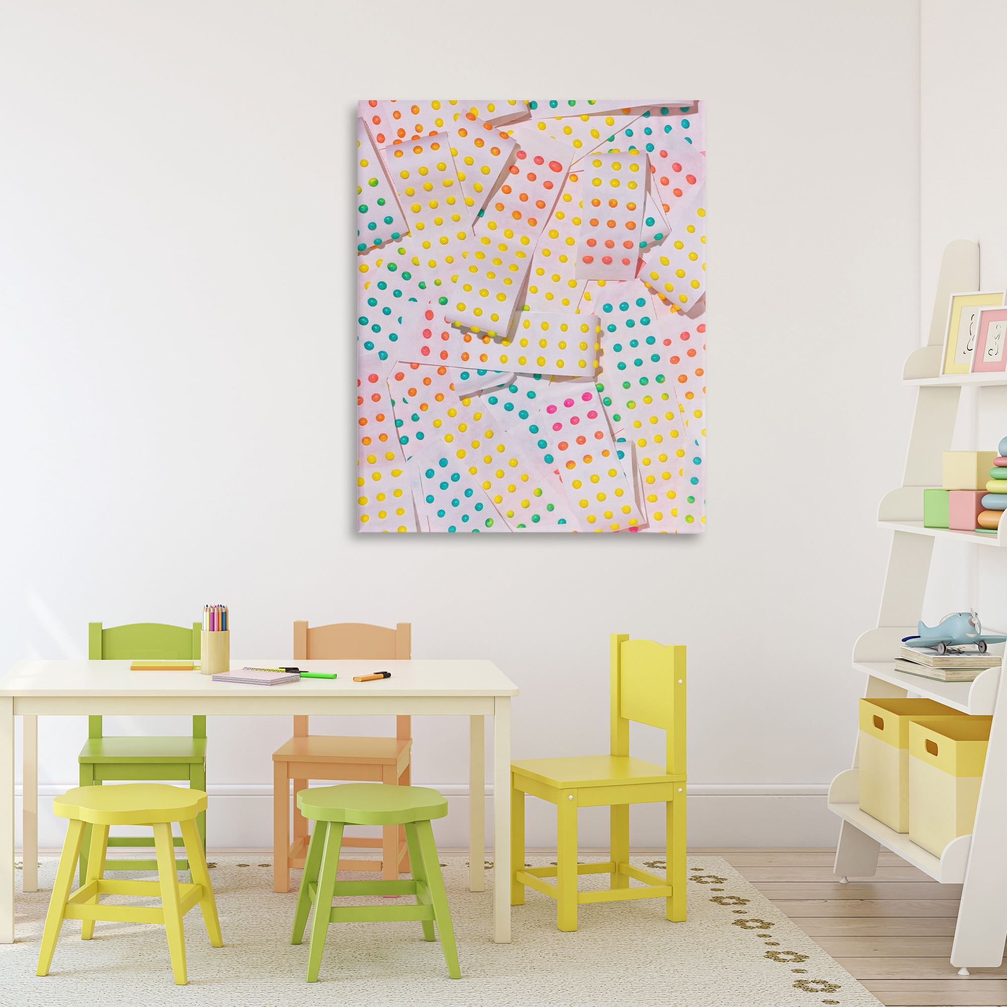 Stupell Industries Retro Color Candy Dots Canvas Wall Art, design by LISH Creative