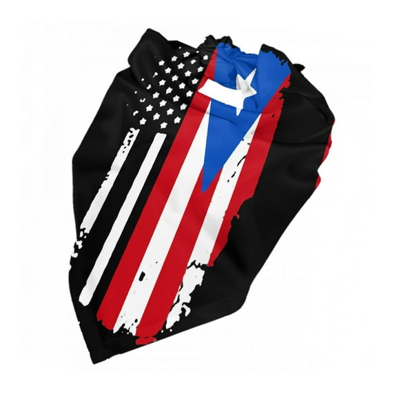 America Puerto-Rico Flag Puppy Bandana Printing Dog Bib Scarf For Small Medium Large Dogs Cats Pets