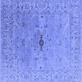 thumbnail image 1 of Ahgly Company Indoor Square Oriental Blue Industrial Area Rugs, 4' Square, 1 of 4