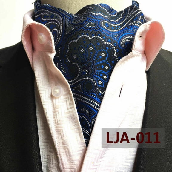 Men Paisley Polka Dots Cravat Scarves Ascot Wedding Party Prom Neck Ties