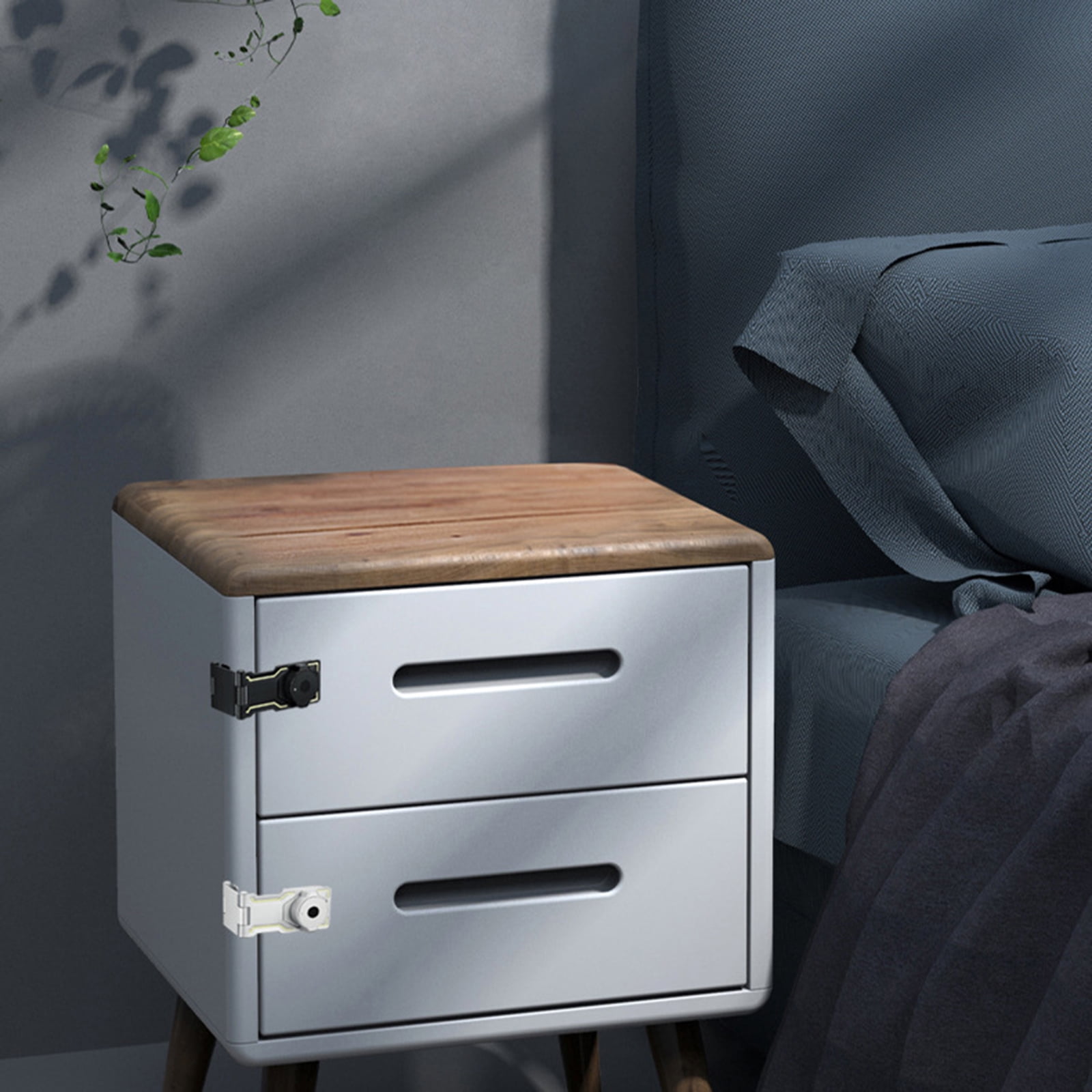 Keyless Cabinet Lock Fingerprint Recognition Lock Cabinet Keyed Hasp Lock for Drawers, Cabinets, Cupboard Enduring