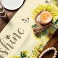 thumbnail image 3 of Sunflowers Table Runner - 90 Inch Long Spring Botanical Watercolor Blossom Flowers Cotton and Linen Blended Dress Scarves Farmhouse Table Runner for Kitchen Dining, Coffee Table, 13" x 90", 3 of 8