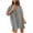 Gray, variant on QUYUON Women Button-Down Dress Casual Loose Long Sleeve Lapel Blouse Shirts Mini Short Dress with Pockets Leopard Print Tunic Dresses Summer Beach Sundress, Khaki S