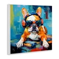 thumbnail image 4 of Stupell Industries French Bulldog with Headphones Animals & Insects Painting Unframed Art Print Wall Art, 12 x 12, 4 of 8