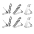 thumbnail image 1 of 6pcs Stainless Steel Thermometer Holder Drinking Cup Probe Clip Holder Tabletop Gadget (Silver), 1 of 8