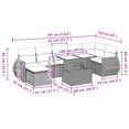 thumbnail image 2 of vidaXL 8 Piece Garden Sofa Set with Cushions Brown Poly Rattan, 2 of 5