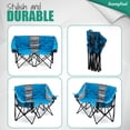 thumbnail image 5 of Sunnyfeel Heavy Duty Double Camping Chair Folding Loveseat with Mesh Storage, Comfortable for 2 Person, Blue, 5 of 8