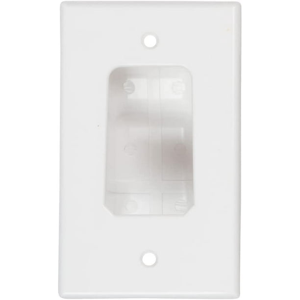 Buyer’s Point Single Gang Recessed Low Voltage Cable Wall Plate for