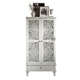thumbnail image 2 of Noble house Rustic Tall Storage Cabinet with Drawer, Carved 2-Door Cabinet with Solid Wood Legs,Antique White, 2 of 17