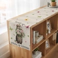 thumbnail image 6 of Table Runners 90 Inches Long Dress Scarves, Rustic Groundhog Farmhouse Coffee/Dining/Kitchen Table Runner for Living Room, Spring Floral Butterfly Botanical 13x90 Inch, 6 of 9