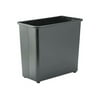 Safco 9616BL Fire-Safe Wastebasket, Rectangular, Steel, 27 1/2 qt, Black