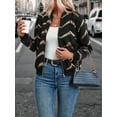 thumbnail image 4 of Womens Jacket Casual Coat Zip Up Spring Fall Clothes with Pockets Black L, 4 of 9
