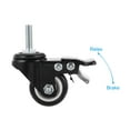 thumbnail image 4 of 1.5 Inch Stem Casters, Wire Shelf Caster Wheels Threaded Swivel Stem Wheels Wire Shelving, Black 4 Pack, 4 of 6