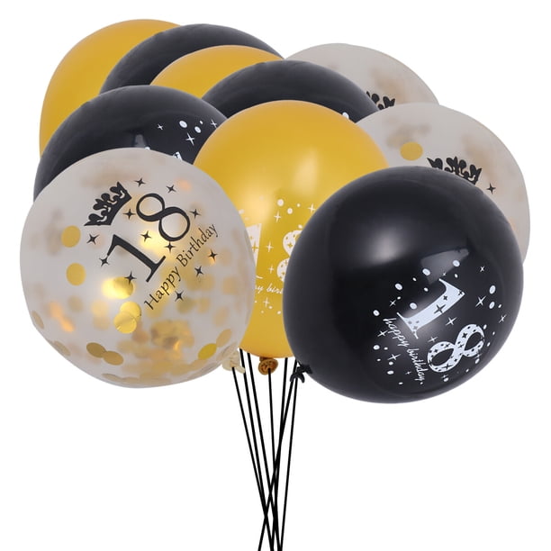 KAKOWELY 15 globos de confeti digitales decorativos para fiestas de cumpleaños y aniversarios de 18 años.