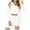 White, variant on Wancir Hooded Cardigan Outwear Crop Tops Shorts Nightwear Set, Women Sexy Warm Fuzzy 3 Piece Outfits Pajamas