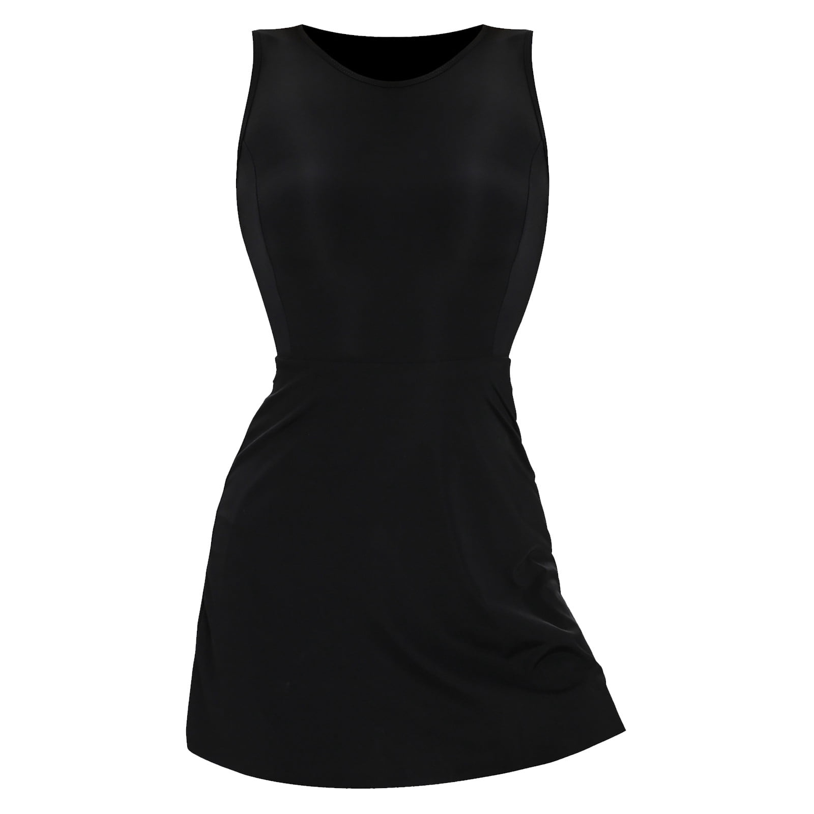 Miluxas Tennis Dress for Women Workout Dress with Shorts Athletic Dress for Exercise Golf Dresses Black 8(L)