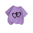 thumbnail image 3 of JTieacloth T-Shirt Graphique Mignon pour Fille, Col Rond, Manches Courtes, T-Shirt d'Été Décontracté pour Fille, T-Shirts d'Été pour Filles, Tailles 7-8 Ans, 3 of 5