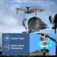thumbnail image 6 of Loheer Drones with Camera for Adults, 1080P Fpv RC Quadcopter for Kids Beginners with 2 Batteries, Foldable, Brushless Motor, 3D Flips,One Key Take off/Land, Silver Black, 6 of 10