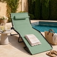 thumbnail image 3 of Best Choice Products Extra Wide Padded Patio Chaise Lounge Chair, Portable Recliner w/ 8 Positions - Sage Green, 3 of 8