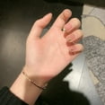thumbnail image 3 of Fofosbeauty 24pcs Press on False Nails, Square Fake Nails, Nude Gold, 3 of 8