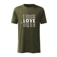 thumbnail image 1 of DPTALR T-Shirt à Manches Courtes pour Hommes, Imprimé Amour Décontracté, Col Rond, 1 of 2