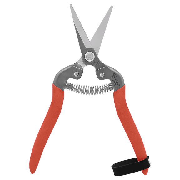 Zenport H300S Harvest Shear, Long Straight, 2 Inch Stainless Steel Blades, Red