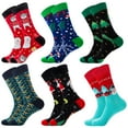 thumbnail image 3 of Mens Christmas Socks Size 39-46,Cotton Crew Socks Funny Holiday Socks Xmas Dress Socks, 3 of 10