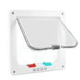 thumbnail image 1 of Porte pour Chat Intérieur Extérieur, Verrouillable Faible Bruit Baffle Transparent Porte à Rabat Sans Bavure pour Fenêtre, 1 of 7