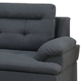 thumbnail image 2 of Benjara Olga 3 Piece L Shape Sectional Sofa- Ottoman- 2 Pillows- Charcoal Gray, 2 of 8