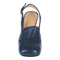 thumbnail image 4 of YDN Women's Closed Square Toe Loafers Special Spiral Heels Slingback Buckled Back Strap Shoes for Party Casual Daily Dressy Pumps Shoes Size 7.5 Blue, 4 of 4