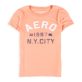 thumbnail image 1 of Aeropostale Womens 1987 NY City Graphic Camiseta, Naranja, X-Large Aeropostale Camiseta gráfica, 1 of 2