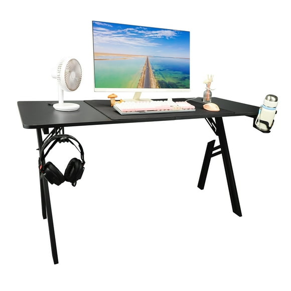 Computer Desk, Stable Spacious High Accuracy Gaming Table Non Deform for Work