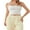 White, variant on Women Lace Trim Cami Sleeveless Spaghetti Strap Camisoles Square Neck Crop Top Summer Streetwear