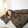 thumbnail image 4 of jejeloiu Abstract Camouflage Bedding Comforter Set,Rustic Camo Twin Comforter Sets,Orange Green Black Bedding Set For Boys Kids,Microfiber Bedroom Decor Reversible,2 Pieces, 4 of 8