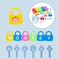thumbnail image 2 of Llaves de Preescolares Y s Conjunto de Coincidencia Y Candlock Keys Montessori Pensamiento Educativo de Entrenamiento Desbloqueo 26 llaves Sunnimix desbloquea juguetes, 2 of 5