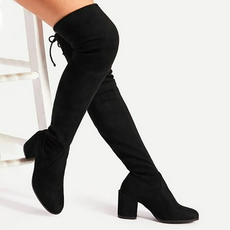 

Women s Boots Thigh High Boots For Women Black Boots For Women Vintage Bandage Knee High Boots Women Shoes