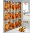 thumbnail image 6 of Fall Thanksgiving Shower Curtains for Bathroom, Orange Pumpkin Maple Leaf Wood Grain Waterproof Fabric Shower Curtain for Bathroom Bathtub Decoration, Machine Washable, 72"x84", 6 of 9