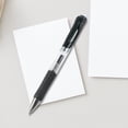 thumbnail image 5 of Preplabs 5 Pack Black Gel Pens 0.5mm Fine Tip, Quick Dry Smooth Ink, Clear Barrel with Anti-Slip Rubber Grip, Retractable Pens for Journaling, Note Taking, Teacher Supplies, 5 of 7