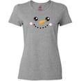 thumbnail image 3 of Inktastic Christmas Snowman, White Snowman, Carrot Nose Women's T-Shirt, 3 of 5