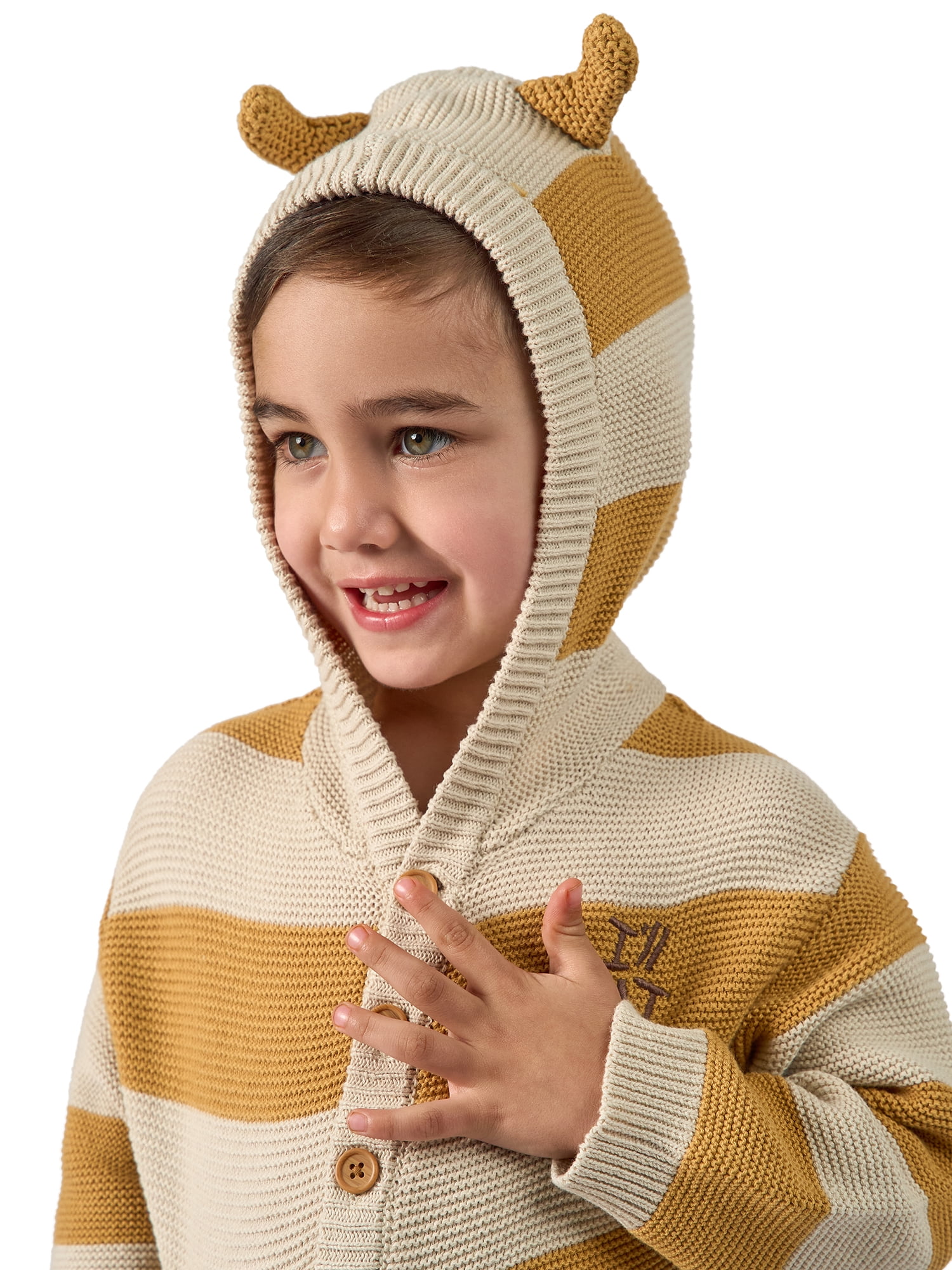 Modern Moments x Where the Wild Things Are Toddler Neutral Carol Hooded Sweater, Sizes 12M-5T