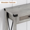 thumbnail image 3 of Entryway Table, Console Table Featuring Rattan Drawers, 43 in Sofa Table with Storage, Ideal Console Tables for Entryway, Living Room, Hallway, and Foyer, Grey, 3 of 6