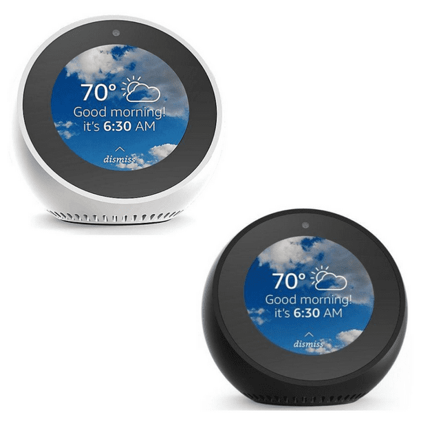 Echo Spot Smart Alarm Clock - Black / White - Wi Fi - 2.5IN with LCD display -