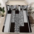 thumbnail image 2 of Homewish Modern Geometric Artistic Twin Sheet Sets,Chic Cheetah Pattern Twin Fitted Sheet,Gray Zebra Stripe Flat Sheet For Boys Teens,Ultra Soft Home Decor,3-Piece, 2 of 7