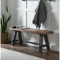 thumbnail image 4 of Alaterre Furniture Adam 48"L Solid Wood Entryway Bench, Rustic Industrial Style, Seating, Easy Assembly, Brown, 4 of 6
