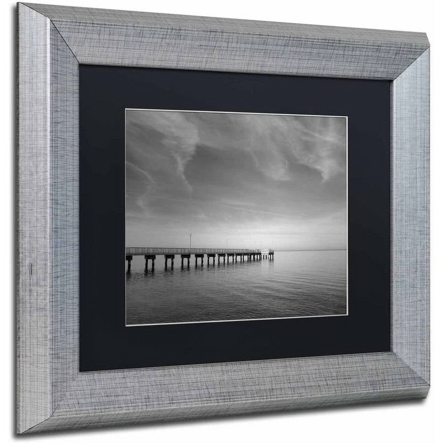 Trademark Fine Art 'End of the Pier' Canvas Art by PIPA Fine Art, Black Matte, Silver Frame