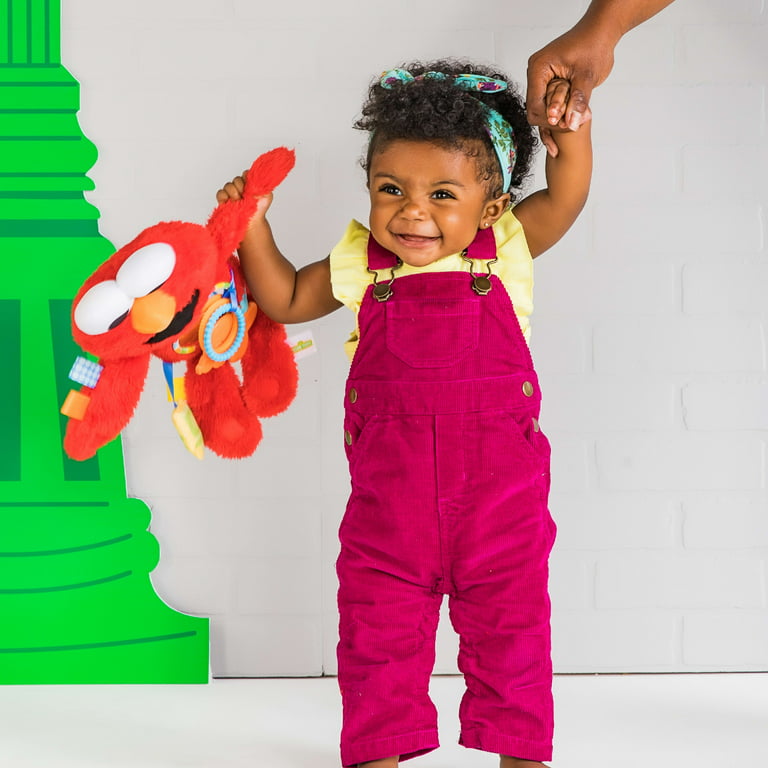 Bright Starts Sesame Street Elmo Travel Buddy On-The-Go Plush Take-Along  Toy-NEW
