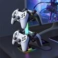 thumbnail image 3 of Soporte Para Auriculares Gamer RGB Con Base De Carga, Organizador De Escritorio Táctil, Puerto USB Doble, Base Metálica Antideslizante, Soporte Para Audífonos De Juego, 3 of 8