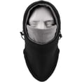 thumbnail image 2 of NOGIS Ski Mask Windproof Ski Hoodie Adjustable Winter Face Covering Neck Gaiter Warmer for Man Woman Cold Weather Gear-Black&Gray, 2 of 7